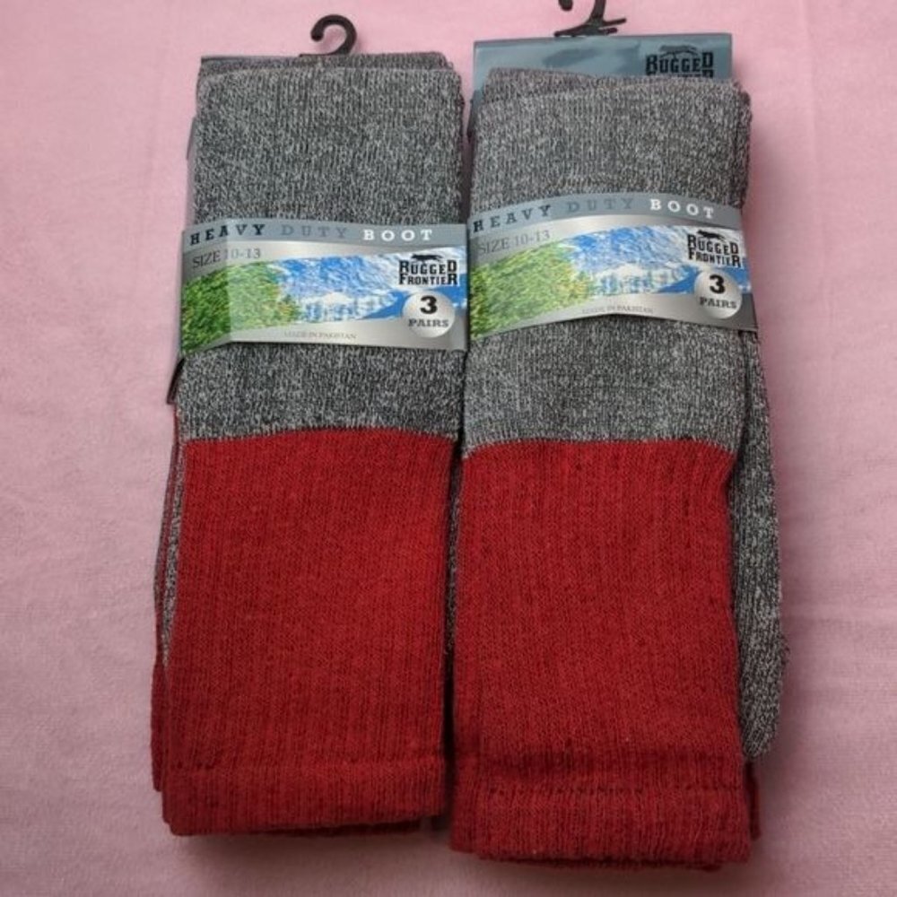 Rugged Frontier 6 pairs Heavy Duty Boot Socks Size 10-13.